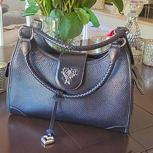 Brighton black leather bag